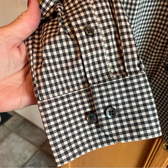 Van Heusen flex slim fit Men's Black & White Checkered Shirt size medium - Picture 4 of 7
